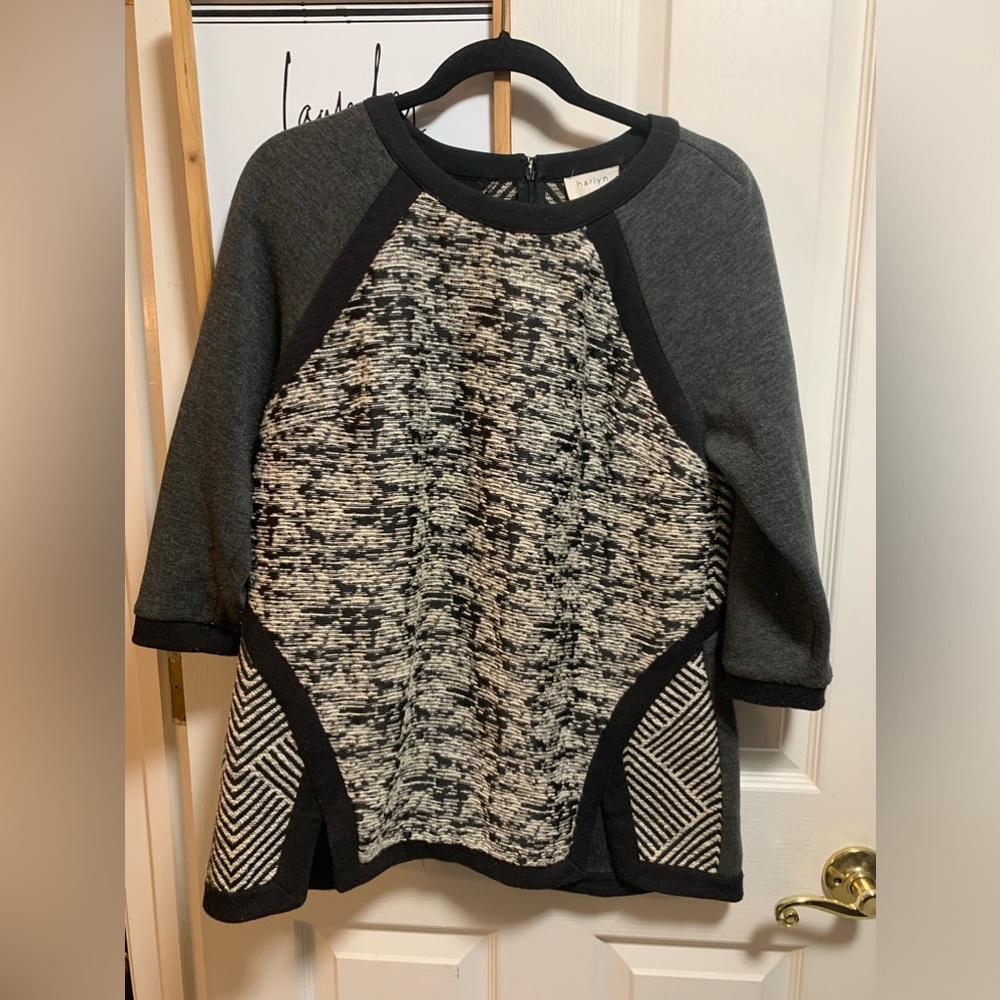 Anthropologie Harlyn “Adelaide” Tunic Sweater 3/4 sleeve EUC